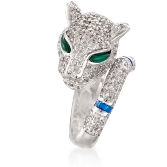 Ross-Simons Jewelry - 4.00 ct. t.w. CZ and Multi-Stone Panther Ring in Sterling Silver BNWT